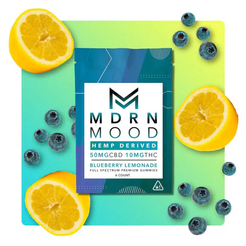 6 CBD &amp; THC Gummies | 10 mg | USA – BLUEBERRY LeMONADE 