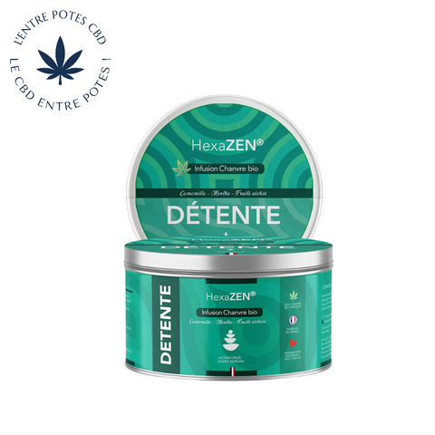 INFUSION CBD DÉTENTE 20% CHANVRE BIO FRANÇAIS 30G HEXAZEN® HEXA3