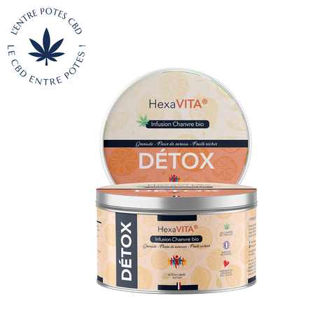 INFUSION CBD DÉTOX 20% CHANVRE BIO FRANÇAIS 30G HEXAVITA® HEXA3