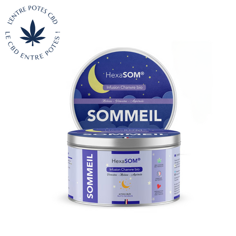 INFUSION CBD SOMMEIL 30% CHANVRE BIO FRANÇAIS 30G HEXASOM® HEXA3